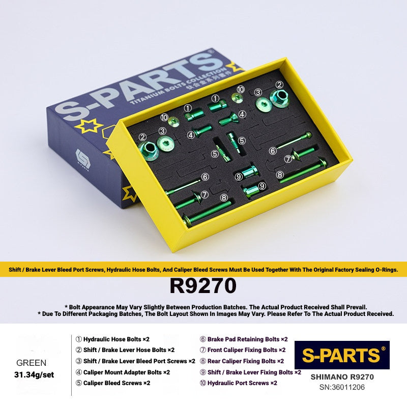 Shimano Dura-Ace R9270 Titanium Disc Brake Bolt Kit