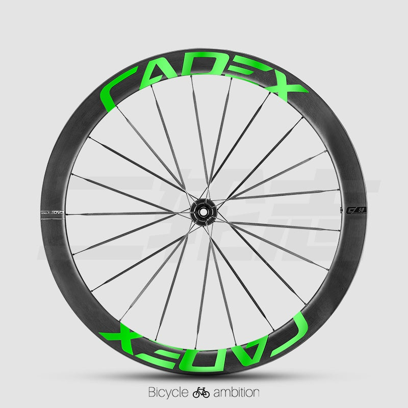 CADEX 50 Ultra Wheel Rim Decals Stickers | Road Bike Carbon Wheelset Color Change Vinyl, Waterproof UV Resistant, Multi-Color Options