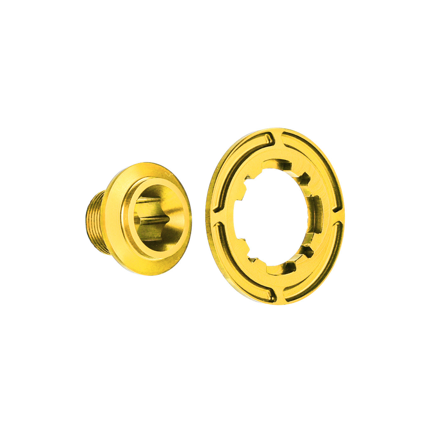 Chaser Ultra-Light Aluminum Crank Bolt Kit for Cybrei GP-3｜Chainring Fixing Bolt & Anti-Loosening Cap Set (with Aerodynamic Dust Cap)