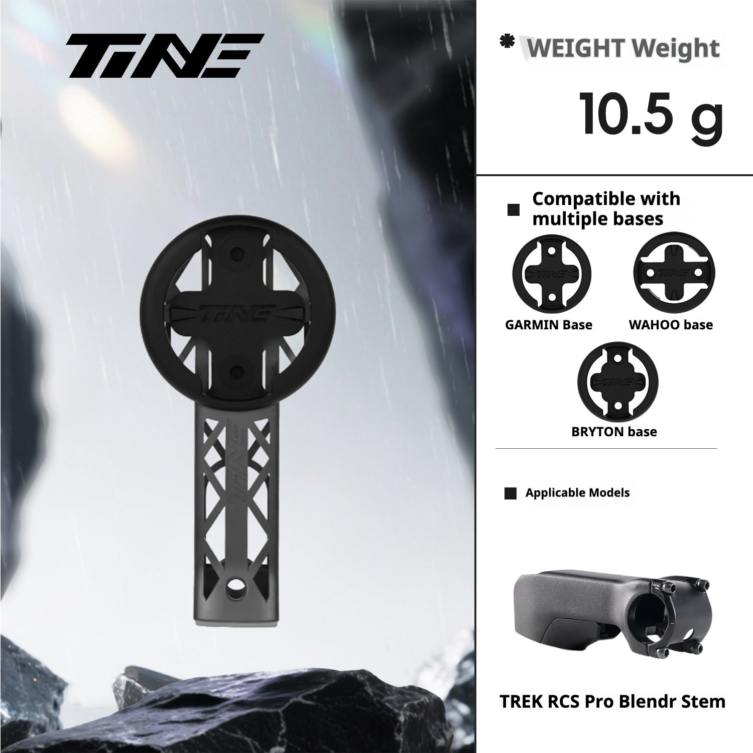 Supporto per computer TiNE in titanio ultraleggero TREK MADONE Bikes 3D Print, completamente scavato, ad alta resistenza, 1 pz.