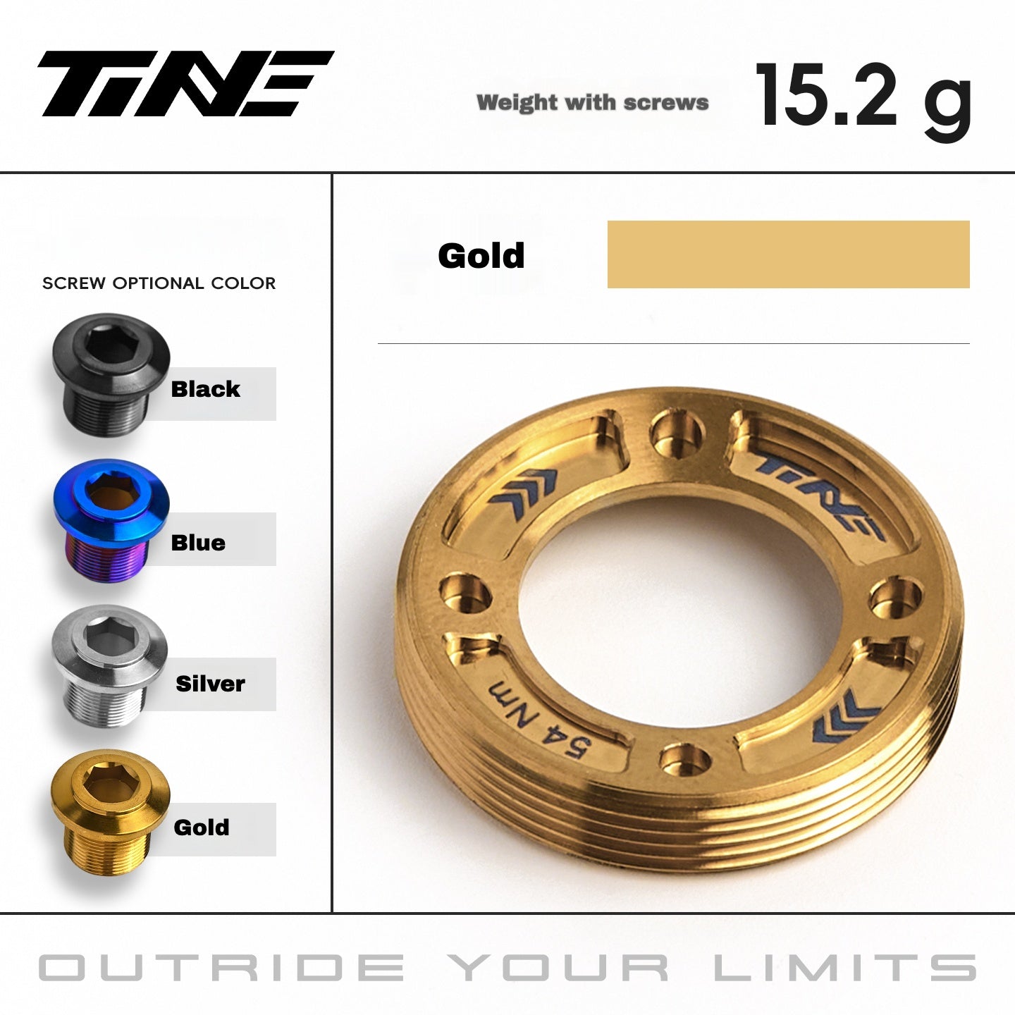 TiNE Titanium Crank Bolt Cover for Road Bikes – SRAM Compatible – CNC TC4 Alloy