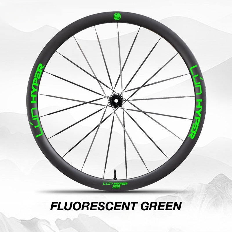 Infinity Logo Decals for Lún HYPER 5 D40 Gen 5 Wheelset | Waterproof Rim Overlay Stickers（Complete Decal Set for Two Wheels + Spare Decals Included）