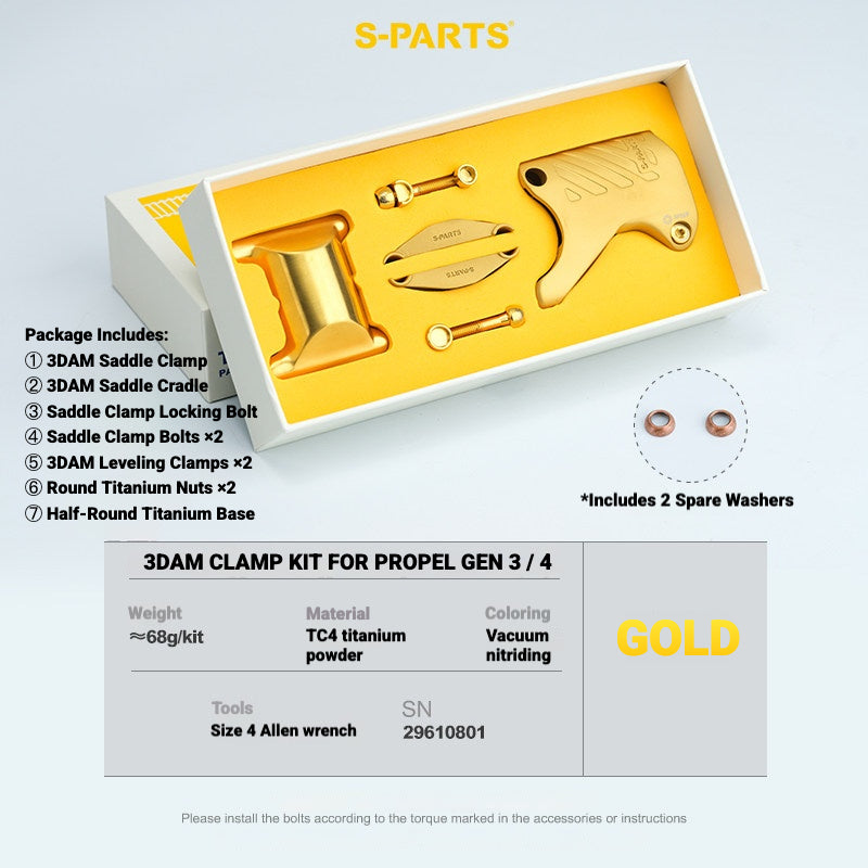 S-PARTS 3DAM Titanium Seatpost Clamp for GIANT TCR Gen 10 / Propel PP | 63.3g