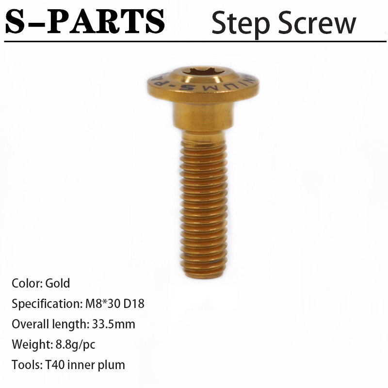 Tornillo de paso M8 para disco de freno de disco de aleación de titanio para motocicleta eléctrica S-PARTS
