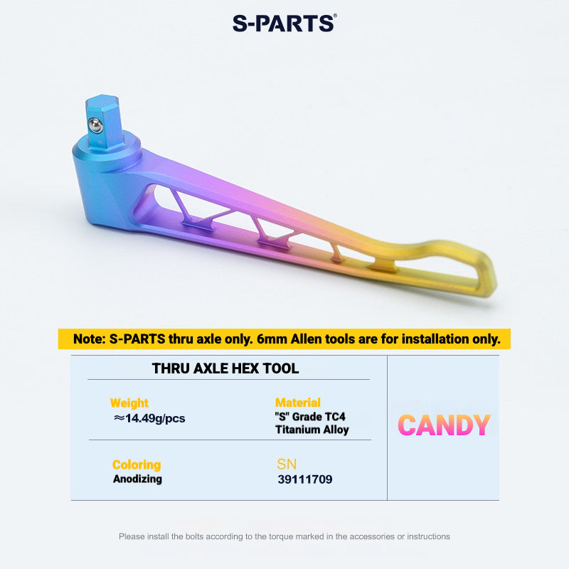 S-PARTS Titanium Quick Release Thru Axle for Pinarello Road Bikes | Lightweight TC4 Titanium Upgrade