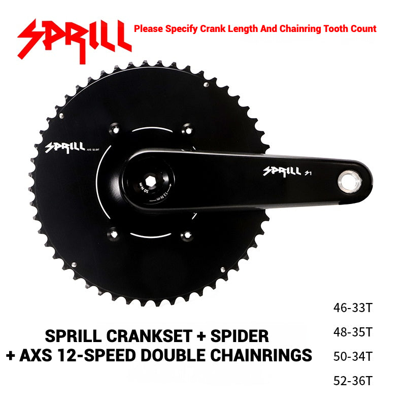 SPRILL High-Strength Carbon Road Crankset | Ultra-Lightweight | EASTON-Compatible with XCADEY Gen2 Power Meter