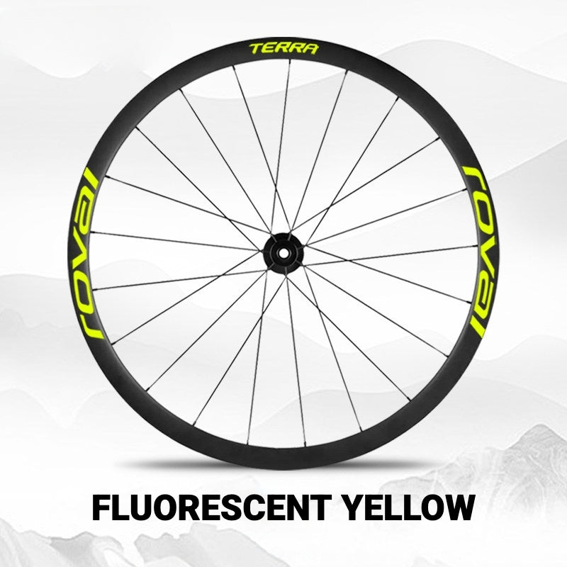 ROVAL TERRA Wheel Decal Kit | Custom Color Logo Stickers for Gravel & Road Bike Wheels