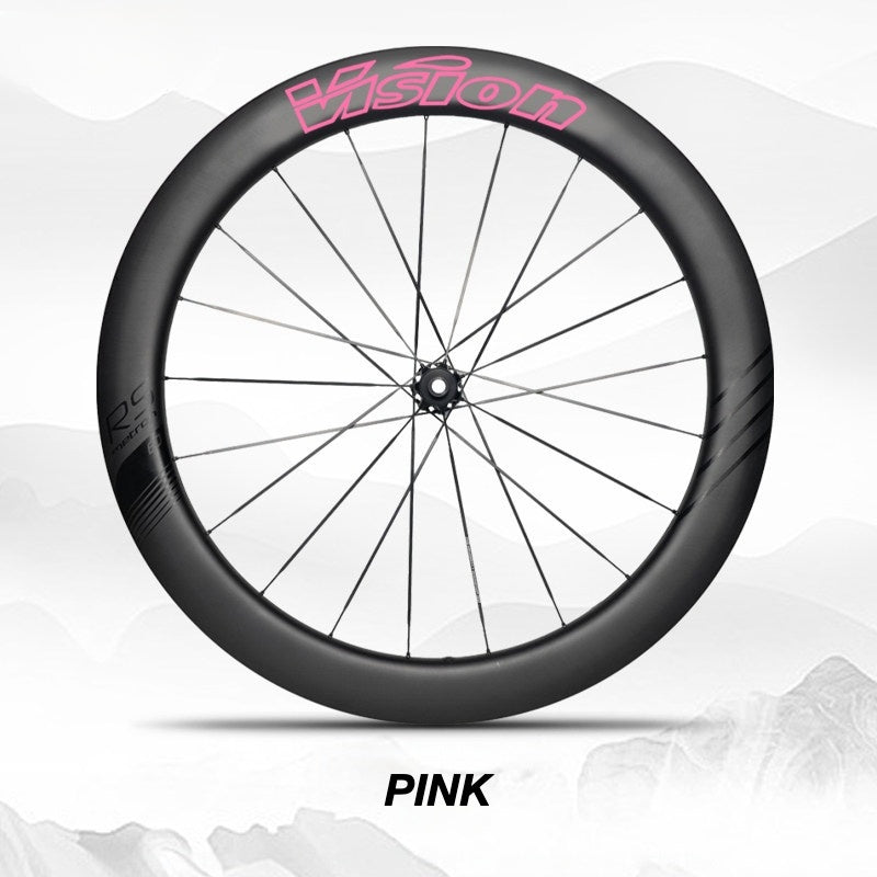 Custom Decal Kit for VISION METRON 45 RS Wheels | Road Bike Carbon Rim Wrap Stickers(Complete Wheelset Decal Kit + Spare Decals Included)