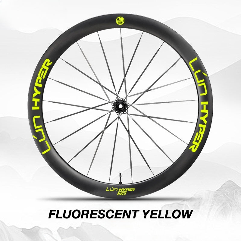 Infinity Logo Decals for Lún HYPER 5 D50 Gen 5 Wheelset | Waterproof Rim Overlay Stickers（Complete Decal Set for Two Wheels + Spare Decals Included）