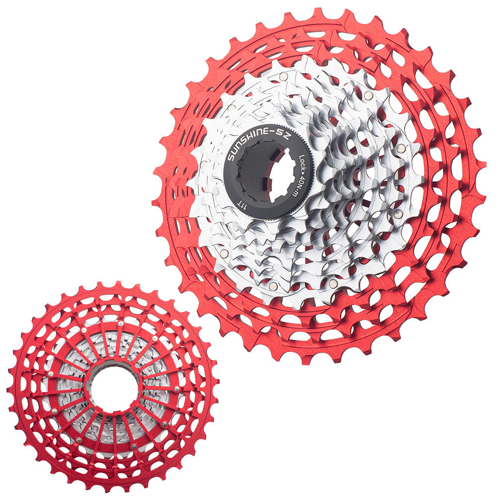 SUNSHINE Road Bike 11 / 12 Speed SLR Ultralight Color Cassette 11-36T HG Freehub 7075 Alloy