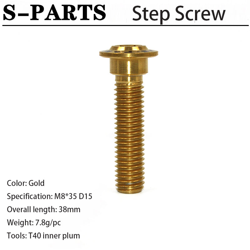 Tornillo de paso M8 para disco de freno de disco de aleación de titanio para motocicleta eléctrica S-PARTS