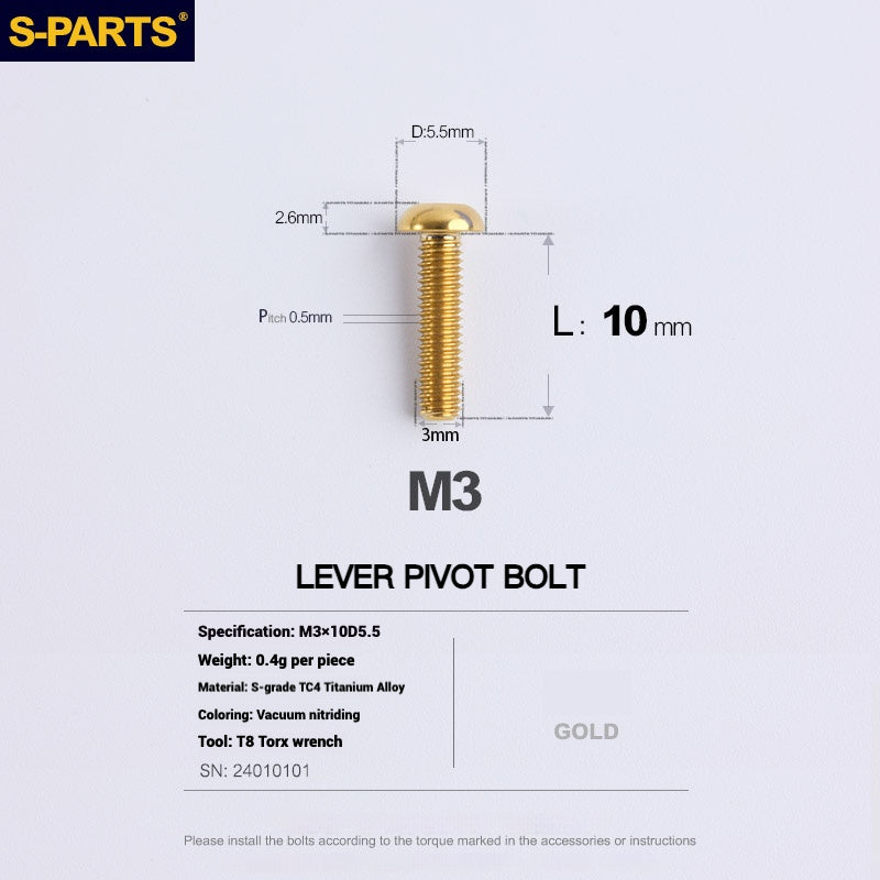 S-PARTS Titanium Bolt Upgrade Kit for SRAM MAVEN Brakes | CNC Precision | Lightweight | Full Color Options