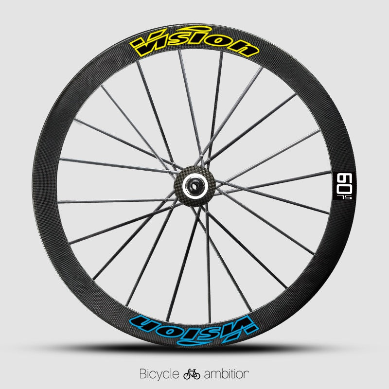 VISION METRON SL60 / SL45 Rim Decal Kit – 1-Wheel Set + 1 Spare Strip (Order 2 for Full Bike)