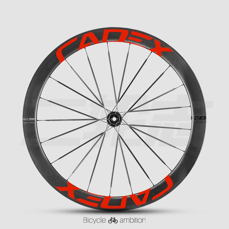 CADEX 50 Ultra Wheel Rim Decals Stickers | Road Bike Carbon Wheelset Color Change Vinyl, Waterproof UV Resistant, Multi-Color Options