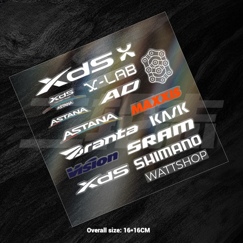 Universal Road Bike Brand Logo Sticker Set｜For Merida / Giant / Specialized / Trek / Pinarello｜Waterproof Frame Decals (Black / White)
