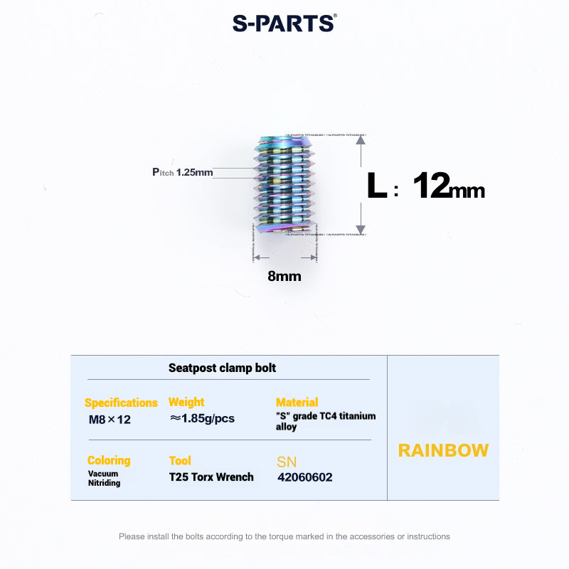Cervélo S5 Titanium Bolt Kit – Full Frame Lightweight Upgrade Set | CNC TC4 Ti Bolts for Cervélo S5