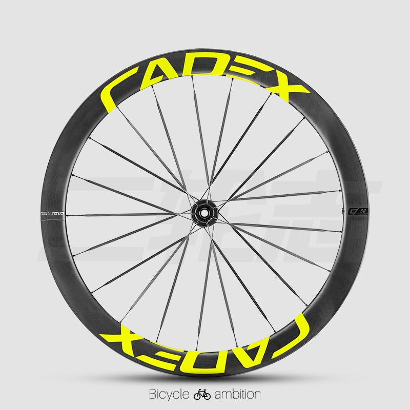 CADEX 50 Ultra Wheel Rim Decals Stickers | Road Bike Carbon Wheelset Color Change Vinyl, Waterproof UV Resistant, Multi-Color Options