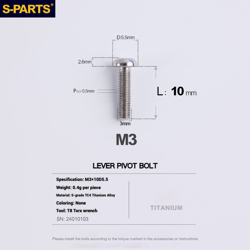 S-PARTS Titanium Bolt Upgrade Kit for SRAM MAVEN Brakes | CNC Precision | Lightweight | Full Color Options