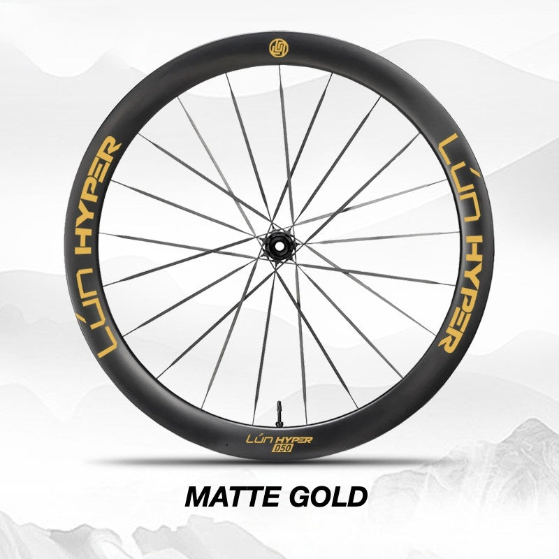 Infinity Logo Decals for Lún HYPER 5 D50 Gen 5 Wheelset | Waterproof Rim Overlay Stickers（Complete Decal Set for Two Wheels + Spare Decals Included）