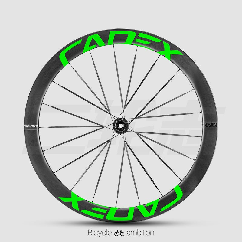 CADEX 50 Ultra Wheel Rim Decals Stickers | Road Bike Carbon Wheelset Color Change Vinyl, Waterproof UV Resistant, Multi-Color Options