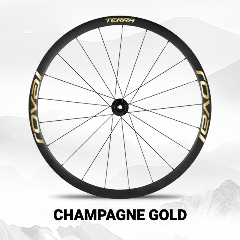 ROVAL TERRA Wheel Decal Kit | Custom Color Logo Stickers for Gravel & Road Bike Wheels