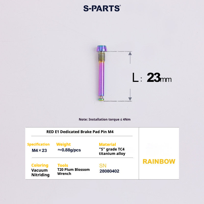 S-PARTS 로드 바이크 디스크 브레이크 티타늄 합금 나사 세트, SRAM RED Force Rival 12단 AXS용