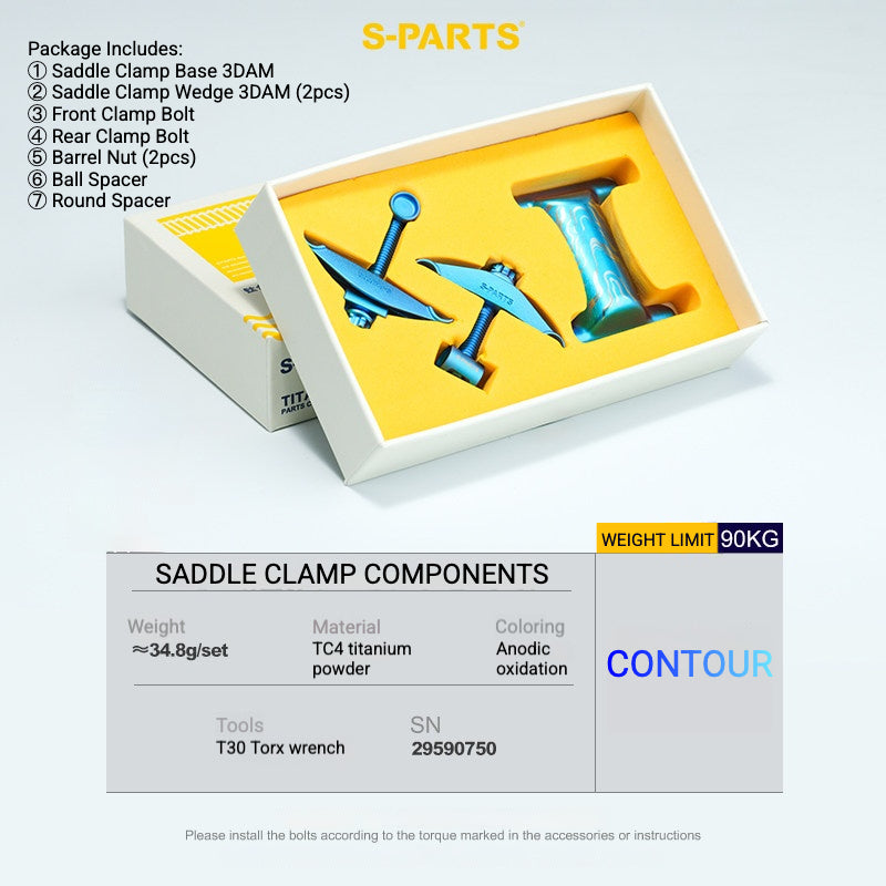 S-PARTS Titanium Saddle Clamp Bolt Kit for Cannondale SystemSix Gen 5 – 3D Printed Lightweight Upgrade