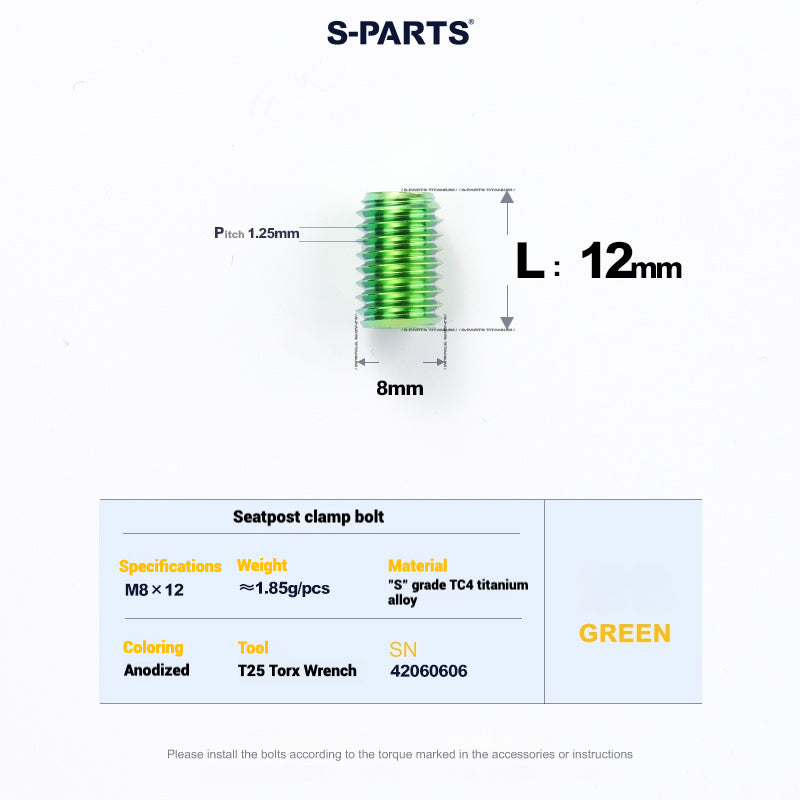 Cervélo S5 Titanium Bolt Kit – Full Frame Lightweight Upgrade Set | CNC TC4 Ti Bolts for Cervélo S5