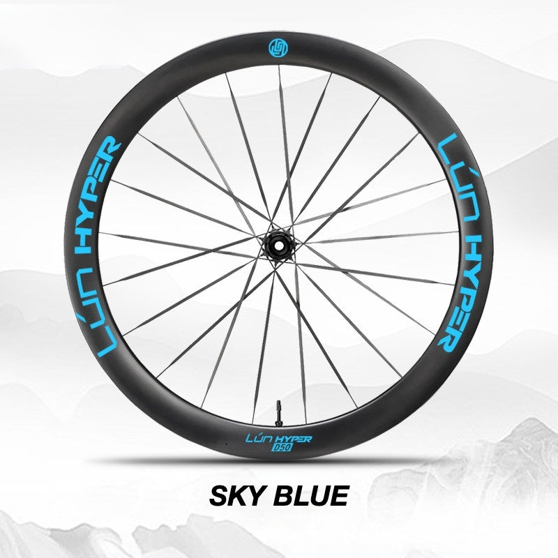 Infinity Logo Decals for Lún HYPER 5 D50 Gen 5 Wheelset | Waterproof Rim Overlay Stickers（Complete Decal Set for Two Wheels + Spare Decals Included）