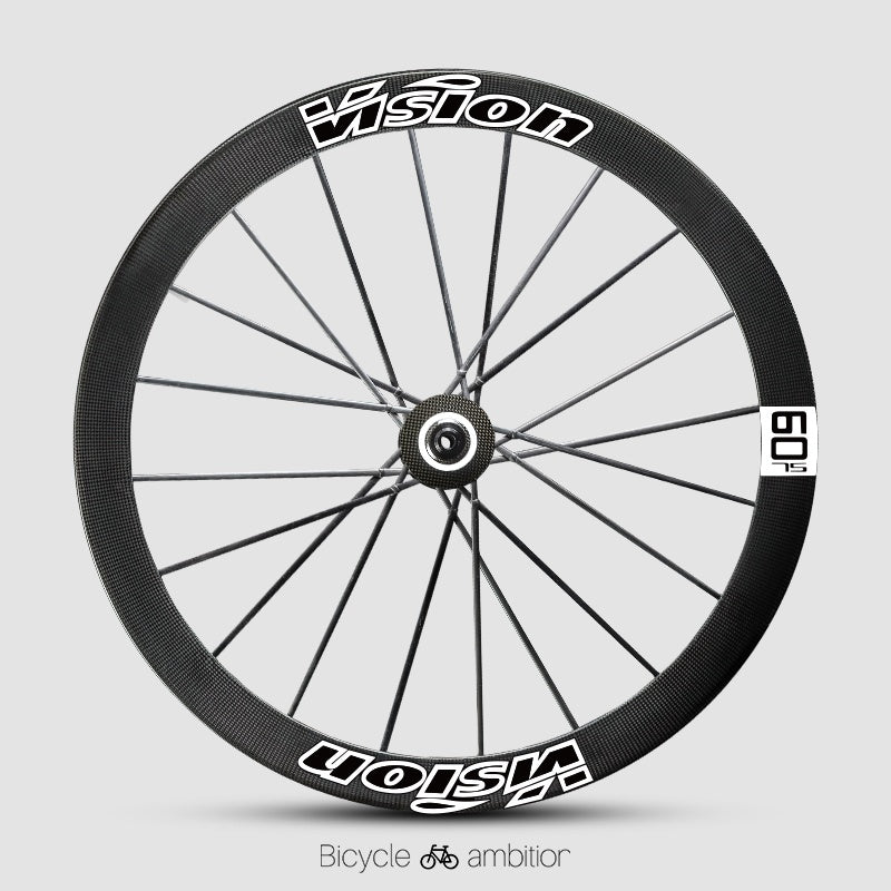 VISION METRON SL60 / SL45 Rim Decal Kit – 1-Wheel Set + 1 Spare Strip (Order 2 for Full Bike)