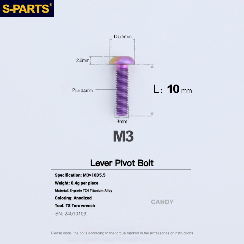 S-PARTS Titanium Bolt Upgrade Kit for SRAM MAVEN Brakes | CNC Precision | Lightweight | Full Color Options