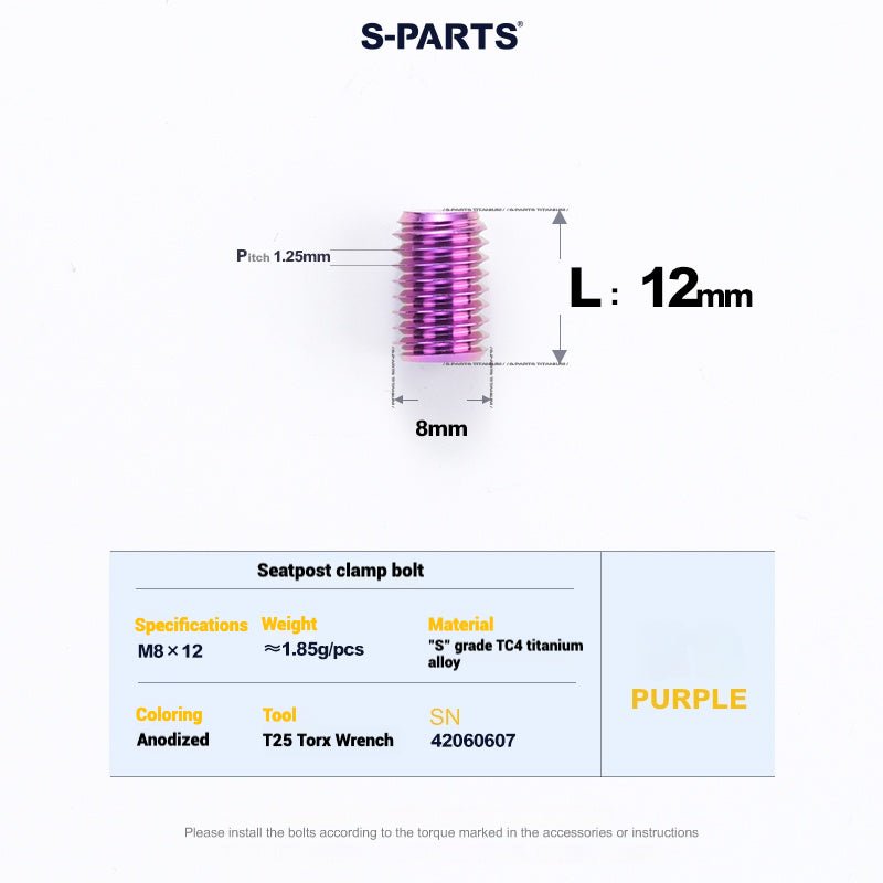Cervélo S5 Titanium Bolt Kit – Full Frame Lightweight Upgrade Set | CNC TC4 Ti Bolts for Cervélo S5