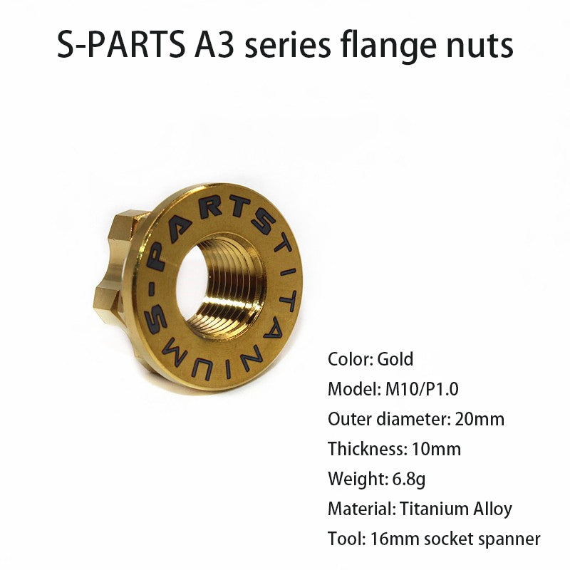 S-PARTS A3 flangia dado veicolo elettrico vite in lega di titanio M5 M6 M8 M10 moto 12