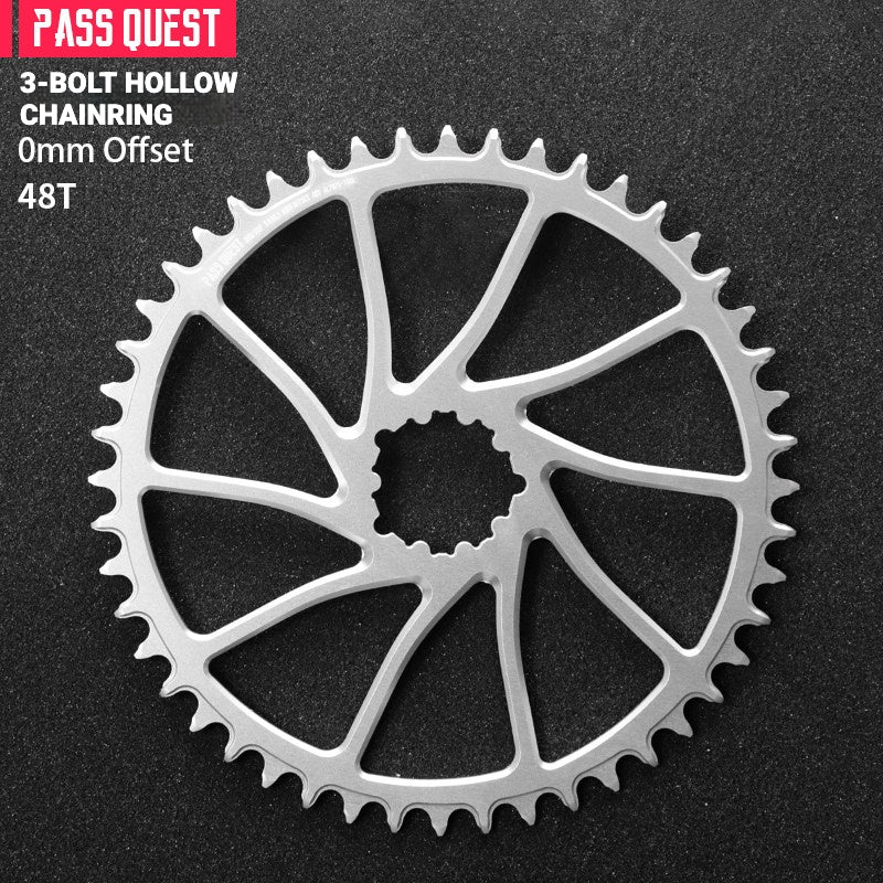 PASS QUEST SRAM 3-Bolt Direct-Mount Narrow-Wide Chainring | GXP DUB XX1 GX NX | 0mm Offset