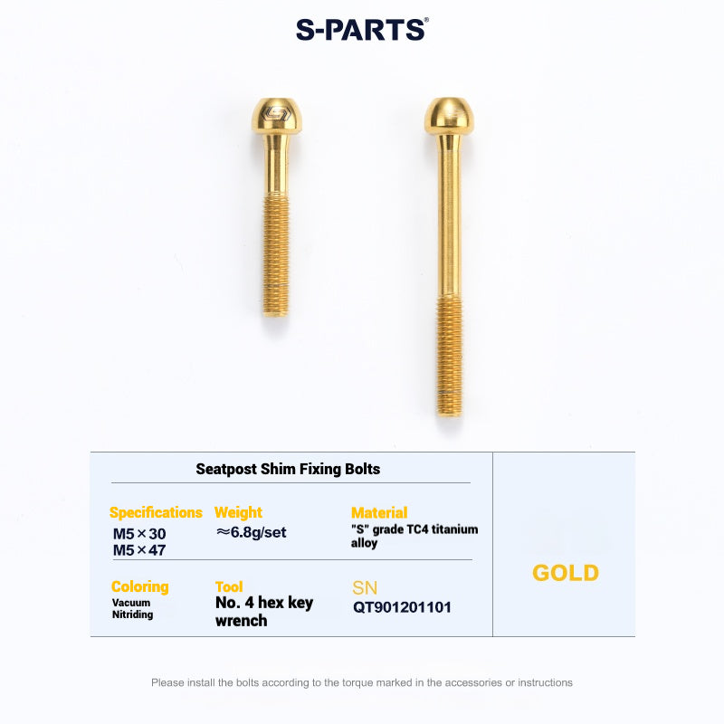 Cervélo S5 Titanium Bolt Kit – Full Frame Lightweight Upgrade Set | CNC TC4 Ti Bolts for Cervélo S5