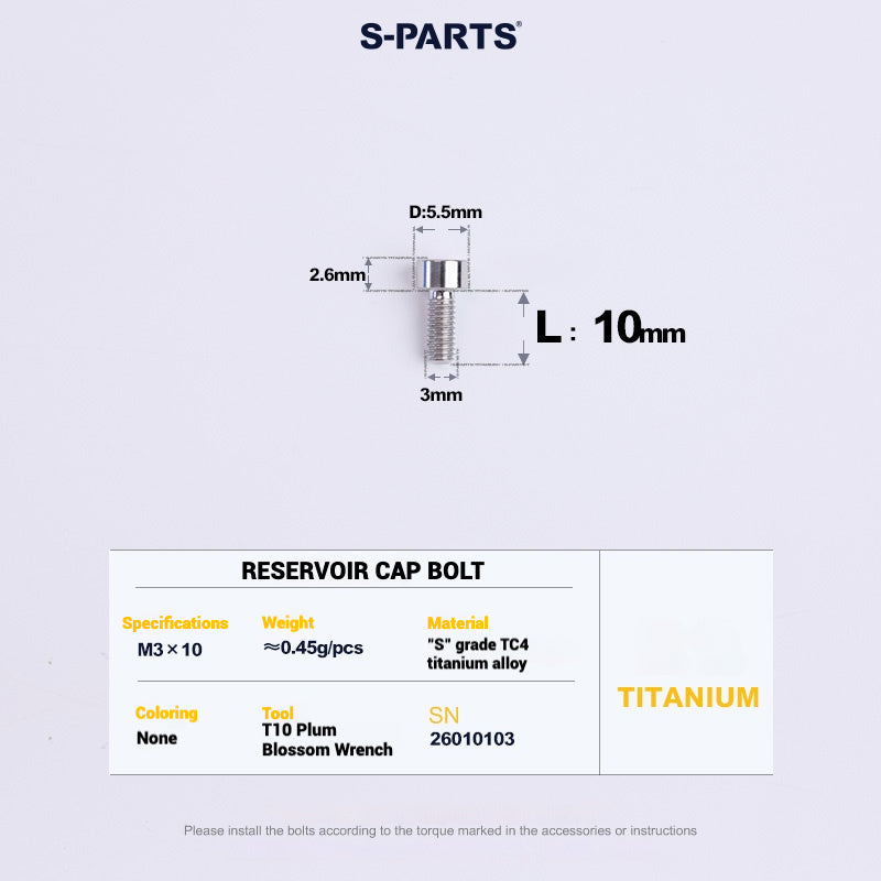 S-PARTS Titanium Bolt Upgrade Kit for SRAM MAVEN Brakes | CNC Precision | Lightweight | Full Color Options