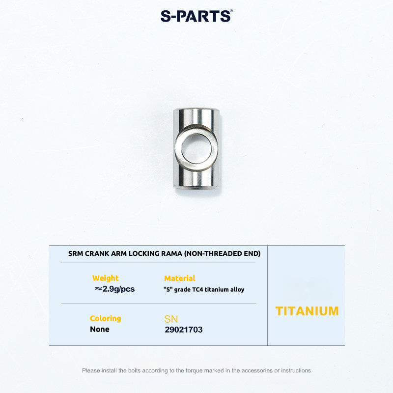 S-PARTS Titanium Screws to fit SRM PM9 Titanium Crank Covers for drive