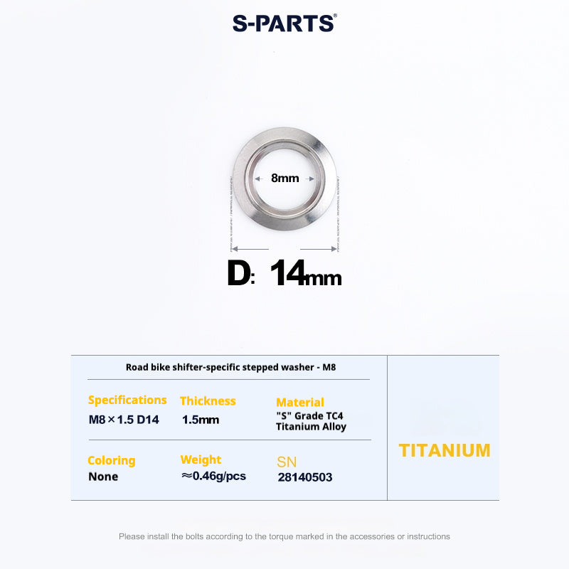 S-PARTS Titanium Clamp Bolt & Nut Set for Road Shifters – Shimano / SRAM Compatible