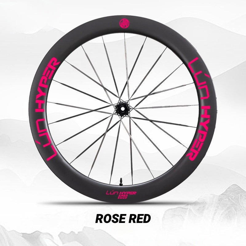 Infinity Logo Decals for Lún HYPER 5 D60 Gen 5 Wheelset | Waterproof Rim Overlay Stickers（Complete Decal Set for Two Wheels + Spare Decals Included）