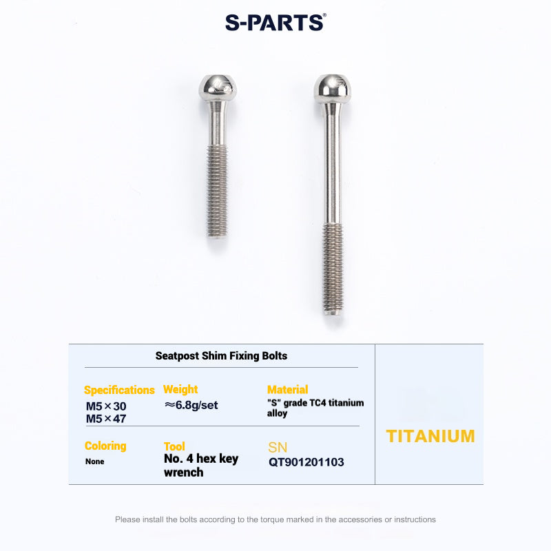 Cervélo S5 Titanium Bolt Kit – Full Frame Lightweight Upgrade Set | CNC TC4 Ti Bolts for Cervélo S5