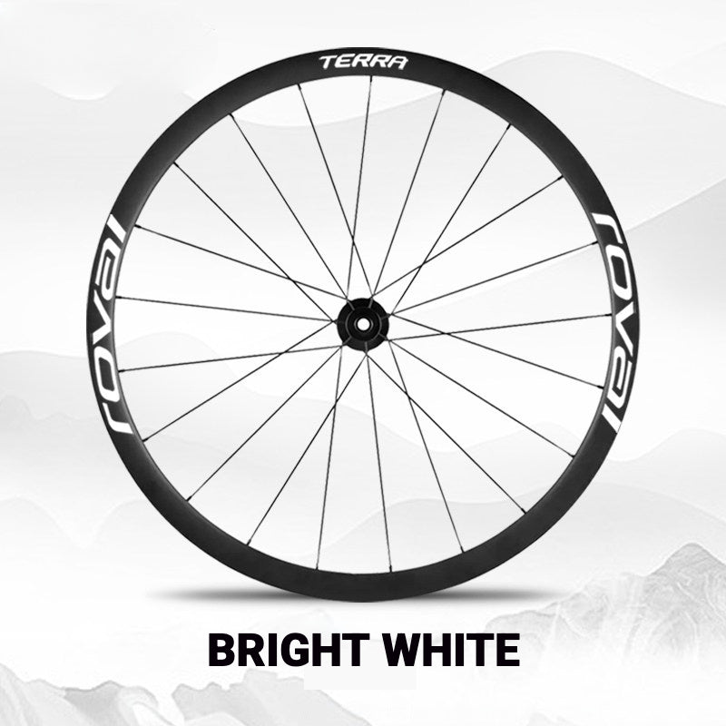 ROVAL TERRA Wheel Decal Kit | Custom Color Logo Stickers for Gravel & Road Bike Wheels