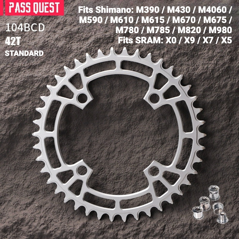 PASS QUEST 104BCD Narrow-Wide Chainring | Shimano XT M780 M610 1x MTB Chainring