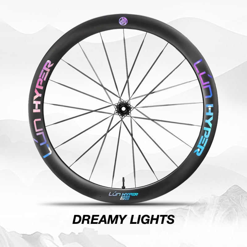 Infinity Logo Decals for Lún HYPER 5 D50 Gen 5 Wheelset | Waterproof Rim Overlay Stickers（Complete Decal Set for Two Wheels + Spare Decals Included）