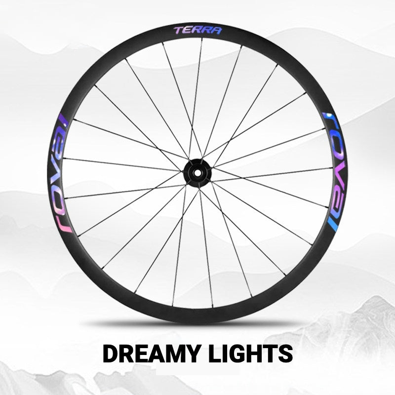 ROVAL TERRA Wheel Decal Kit | Custom Color Logo Stickers for Gravel & Road Bike Wheels