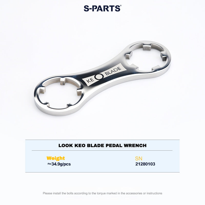 S-PARTS Titanium Pedal Upgrade Kit for LOOK KEO2 MAX (60.5g) & KEO BLADE (52.9g) – Axles, Tension Bolts & Pins