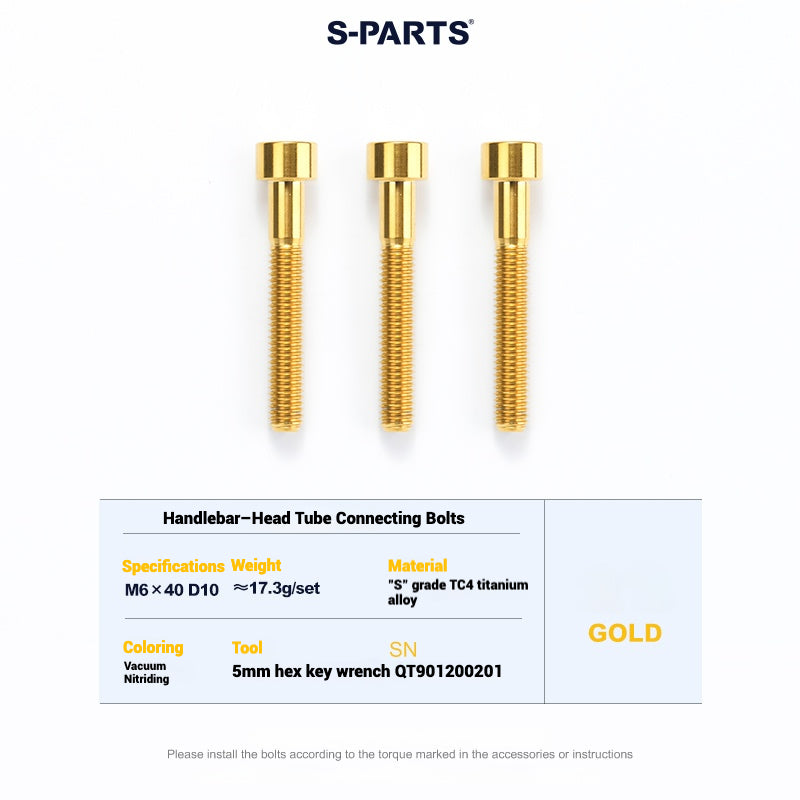 Cervélo S5 Titanium Bolt Kit – Full Frame Lightweight Upgrade Set | CNC TC4 Ti Bolts for Cervélo S5