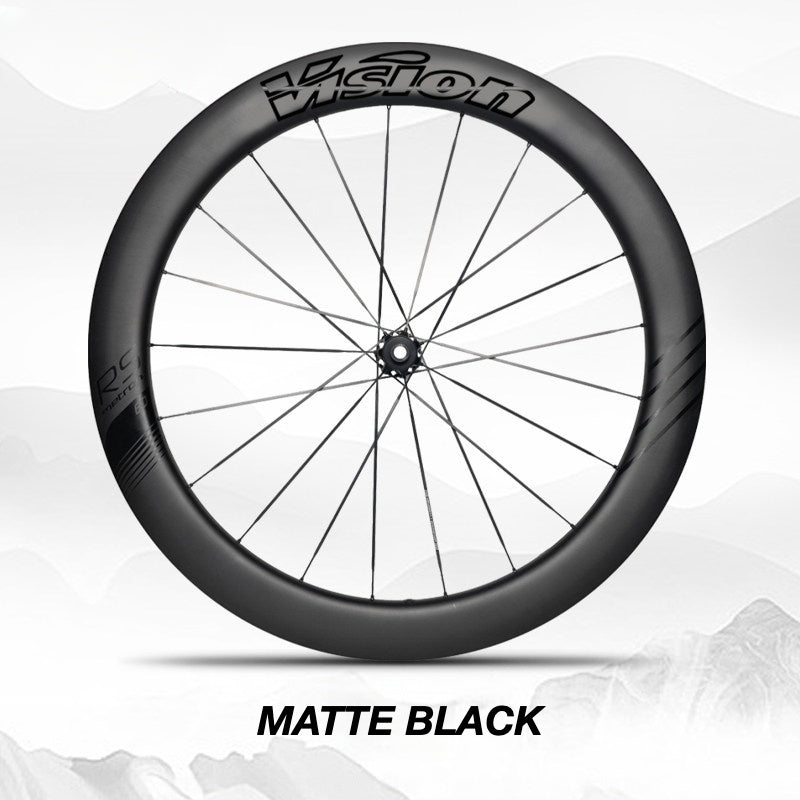 Custom Decal Kit for VISION METRON 45 RS Wheels | Road Bike Carbon Rim Wrap Stickers(Complete Wheelset Decal Kit + Spare Decals Included)