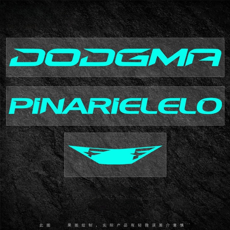 PINARELLO DOGMA F 2025/2026 Frame Logo Cover Decal Kit | 430–575mm | OEM Logo Overlay Stickers | Waterproof Vinyl Bike Frame Decals