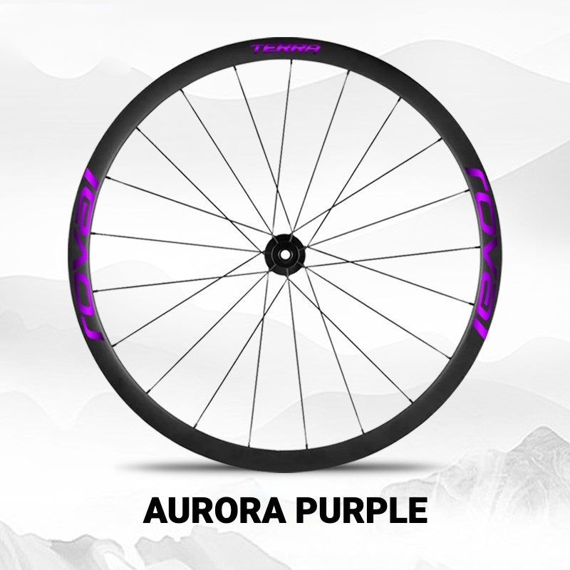 ROVAL TERRA Wheel Decal Kit | Custom Color Logo Stickers for Gravel & Road Bike Wheels