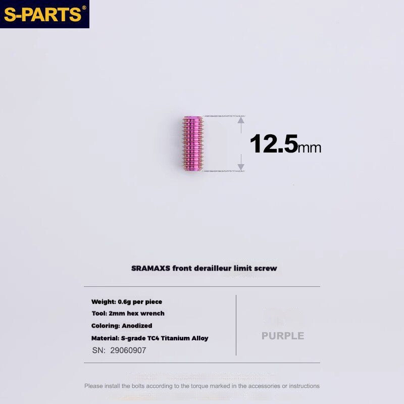 S-PARTS Titanium Derailleur Gear Screws Compatible with SRAM RED AXS